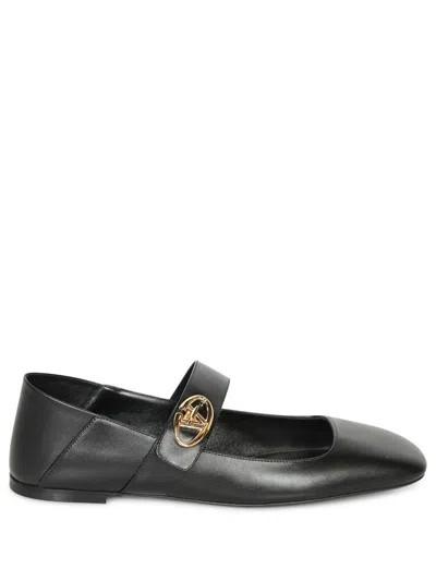 Valentino Garavani Ballerina Mary-jane Vlogo Locker In Black