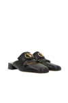 Valentino Women's Vlogo Signature Leather Slippers Sandal In Black