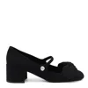 Valentino Mary Jane Block Heel Square Toe In Black