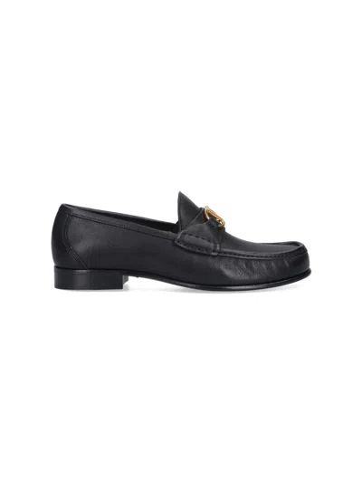 Valentino Garavani Vlogo Signature Black Loafer