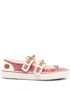 Valentino Dollyboard Buckled Sneakers In Multi