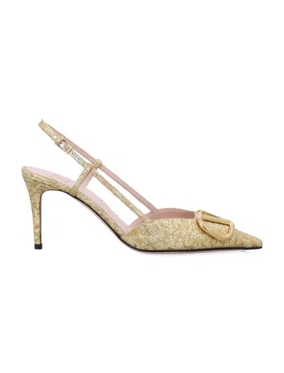 Valentino Garavani Flat Shoes Golden