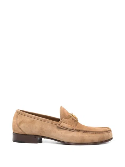 Valentino Garavani Flat Shoes Leather Brown
