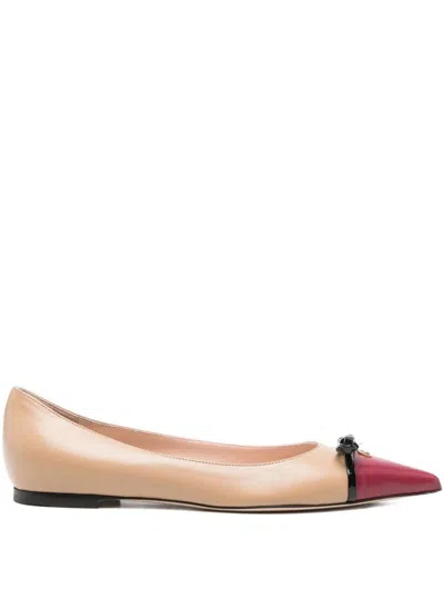 Valentino Garavani Flat Shoes In Neutral