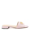 Valentino Vlogo Signature Leather Sandal In Water Rose