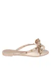 Valentino Garavani Flat Thong Sandals In Neutral