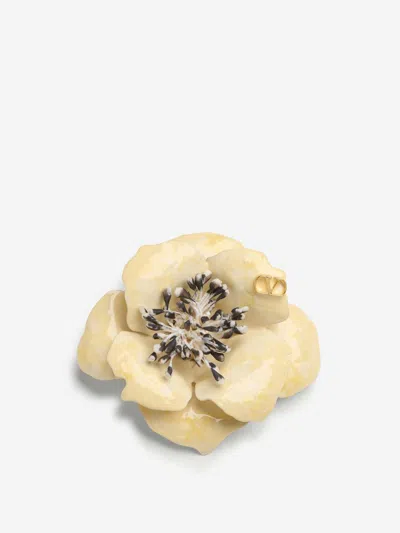 Valentino Garavani Fleur Lumineuse Tie Clip In Gold