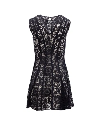 Valentino Garavani Floral Lace Dress In Black