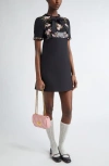 Valentino Garavani Floral Embroidered Sequin & Crepe Couture Minidress