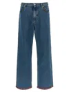 Valentino Denim Jeans With Back Patch Pockets In Blue