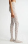 Valentino Garavani Floral Lace Tights In White
