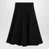 Valentino Crepe Couture Wool-blend Midi Skirt In Black
