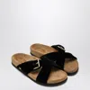 Valentino Garavani Fussfriend Black Velvet Slide Sandal Women