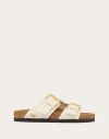 VALENTINO GARAVANI VALENTINO GARAVANI FUSSFRIEND CALFSKIN SLIDE SANDAL 30 MM WOMAN IVORY 40.5