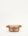 Valentino Garavani Garavani 9to5 Canvas Belt Bag Woman Natural/tobacco Uni In Natural/tobacco