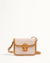 Valentino Garavani Men Two-tone Canvas And Leather 9to5 Shoulder Bag In Beige