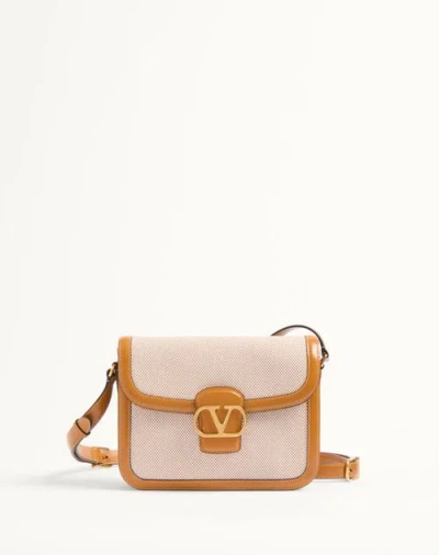 Valentino Garavani Garavani 9to5 Canvas Shoulder Bag In Brown
