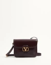 Valentino Garavani 9to5 Leather Shoulder Bag With Vlogo Signature Closure In Brown