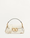 Valentino Garavani  Garavani Alltime Grainy Calfskin Shoulder Bag Woman Ivory Uni In Ivory