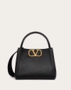 Valentino Garavani Garavani Alltime Medium Handbag In Grainy Calfskin Woman Black Uni In Black