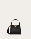 Valentino Garavani Garavani Alltime Small Handbag In Grainy Calfskin Woman Black Uni In Gold