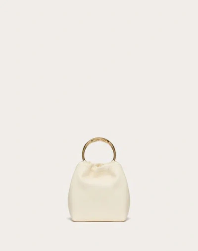 Valentino Garavani Garavani Carry Secrets Small Nappa Bucket Bag Woman Ivory Uni