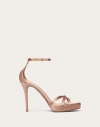 Valentino Garavani 105mm Logo-buckle Sandals In Beige