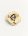 Valentino Garavani Garavani Fleur Lumineuse Brooch In Metal Enamel And Fabric In Multicolour