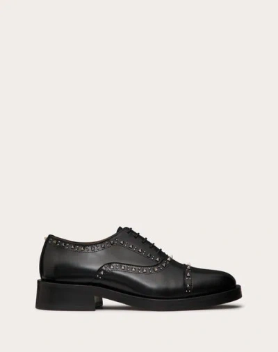 VALENTINO GARAVANI VALENTINO GARAVANI GARAVANI GENTLEGLAM OXFORD LACE-UP SHOE IN CALFSKIN WOMAN BLACK 40