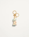 Valentino Le Chat De La Maison Gold-tone And Plastic Key Fob In Gold