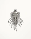 Valentino Rhinestone Lobster Brooch In Cristal