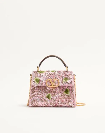 Valentino Garavani Mini Sac À Main Brodé Garavani Vsling Femme Rose/multicolore Uni