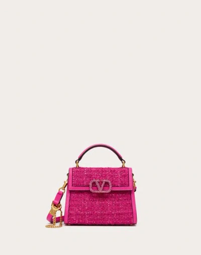 Valentino Garavani Garavani Mini Vsling Tweed Handbag Woman Pink Pp Uni