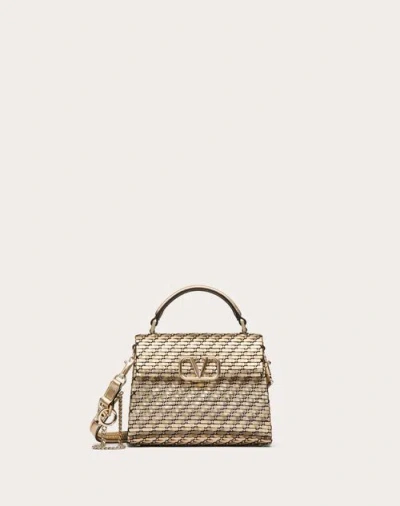 Valentino Garavani Garavani Mini Vsling Woven Handbag Woman Gold/crystal Uni