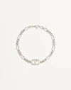 Valentino Oval Metal Chain Link Bracelet In Transparent