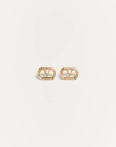 Valentino Garavani Garavani Ovalette Metal Earrings In Gold