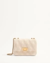 Valentino Quiltie 67 Medium Shoulder Bag In Quilted Nappa Leather In Ivory