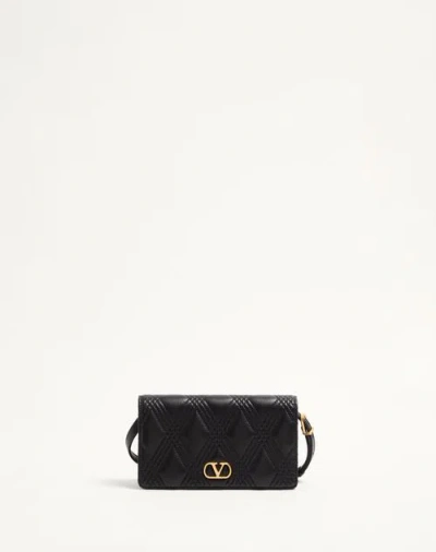 Valentino Garavani Garavani Quiltie 67 Mini Shoulder Bag In Quilted Nappa Leather Woman Black Uni