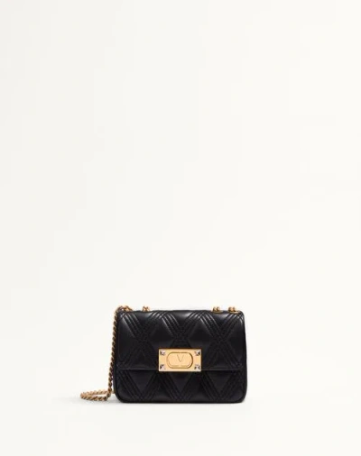 Valentino Garavani Garavani Quiltie 67 Small Shoulder Bag In Quilted Nappa Leather Woman Black Uni