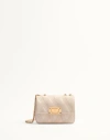 Valentino Garavani Garavani Quiltie 67 Small Shoulder Bag In Quilted Nappa Leather Woman Ivory Uni