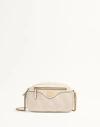 Valentino Garavani Garavani Quiltie Shoulder Bag 67 In Quilted Nappa Woman Ivory Uni In Gray