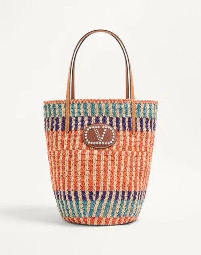 Valentino Garavani Garavani Raffia Shopping Bag Woman Multicolour Uni