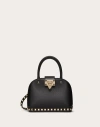 Valentino Garavani Garavani Rockstud Small Handbag In Grainy Calfskin Woman Black Uni In Black