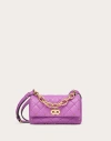 Valentino Garavani Garavani Rockstud Spike Bag In Nappa Patchwork Woman Violet Uni In Purple