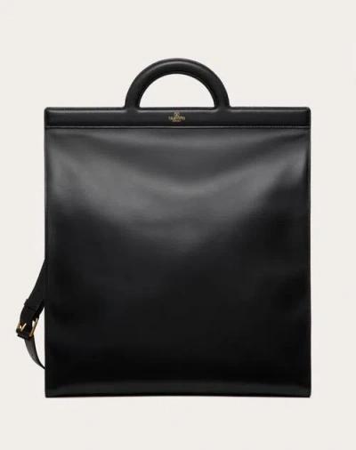 Valentino Garavani Garavani Tagged Leather Shopping Bag In Black