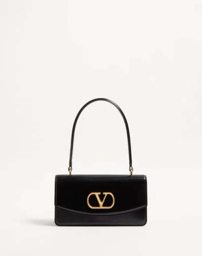 Valentino Garavani Garavani Vain Bag With Handle In Shiny Calfskin Woman Black Uni