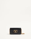 Valentino Garavani Garavani Vain Clutch Bag In Shiny Calfskin Woman Black Uni