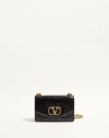 Valentino Garavani Garavani Vain Small Shoulder Bag In Crocodile Leather Woman Black Uni
