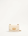 Valentino Garavani Garavani Vain Small Shoulder Bag In Shiny Calfskin Woman Ivory Uni In Butter