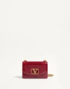 Valentino Garavani Garavani Vain Small Shoulder Bag In Crocodile Leather Woman Red Uni